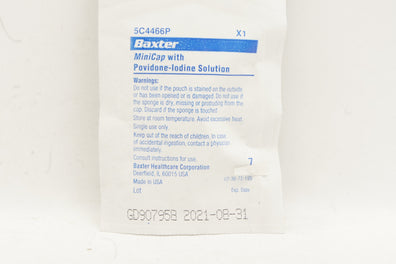 Baxter 5C4466P MiniCap with Povidone-Iodine Solution (x)